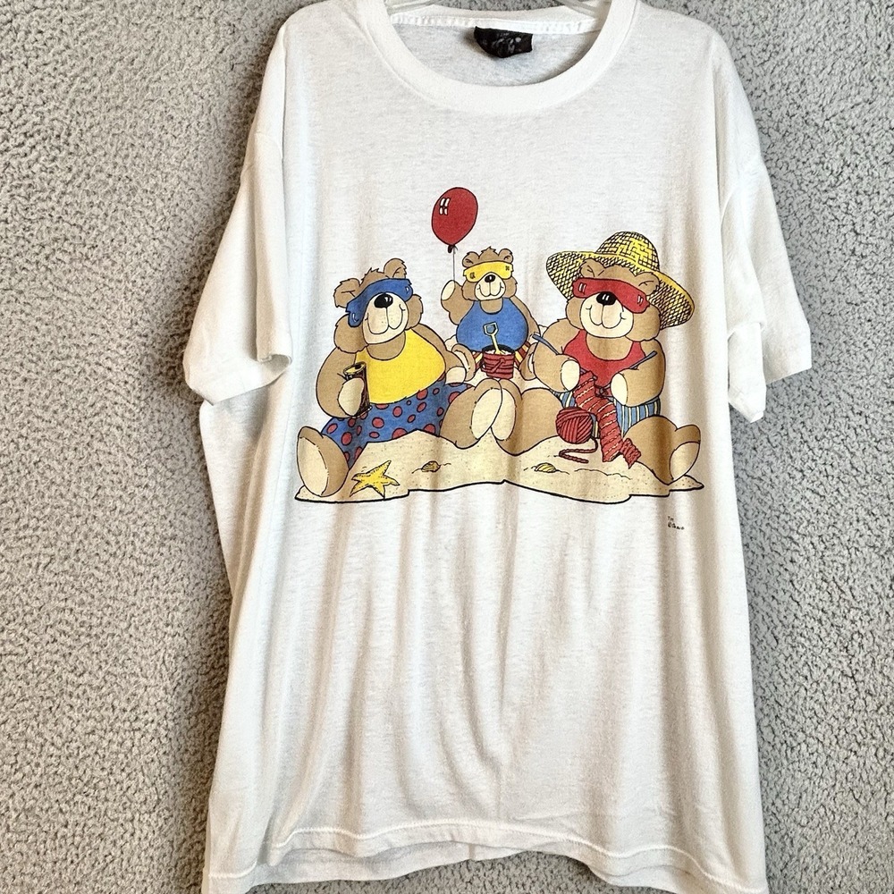 Vintage The Zoo Crew T Shirt One Size 80s Bear Graphic Tee Art By Jim Davis